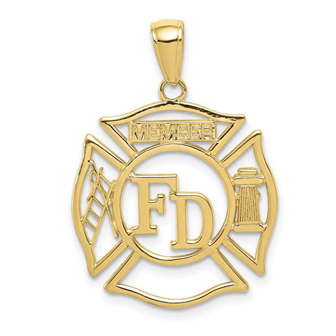 10k FD MEMBER in Shield Pendant-WBC-10C3105