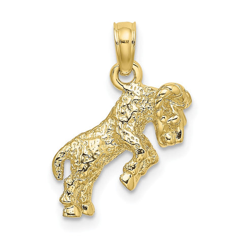 10K 3-D Aries Zodiac Pendant-WBC-10C3143