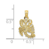 10K 3-D Scorpio Zodiac Pendant-WBC-10C3150
