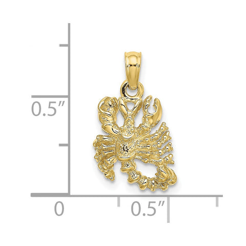 10K 3-D Scorpio Zodiac Pendant-WBC-10C3150