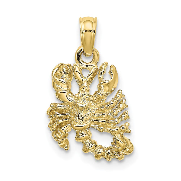 10K 3-D Scorpio Zodiac Pendant-WBC-10C3150