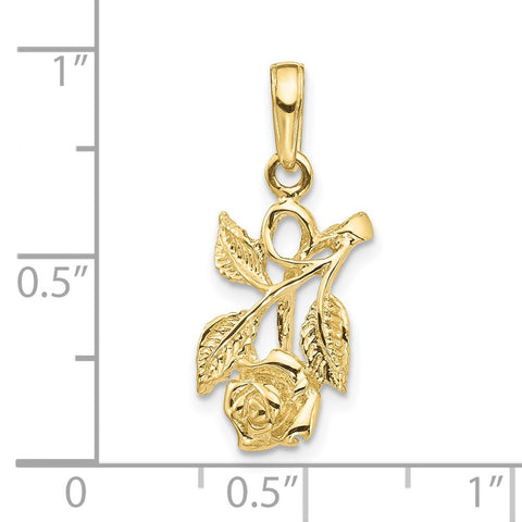 10k Rose Pendant-WBC-10C3191