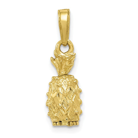 10k 3-D Pineapple Pendant-WBC-10C3204
