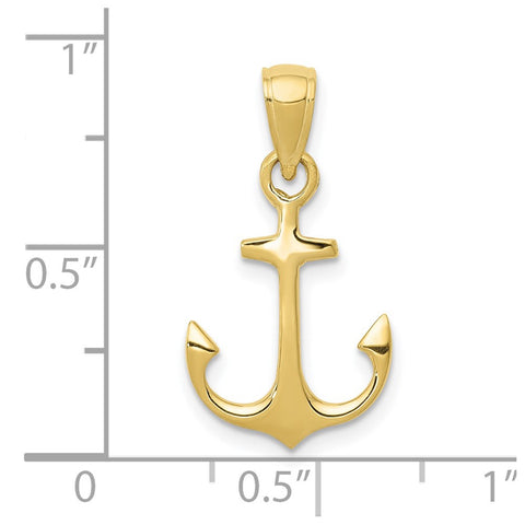 10k Anchor Pendant-WBC-10C3339