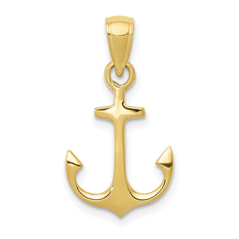 10k Anchor Pendant-WBC-10C3339