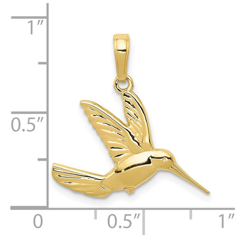 10K Hummingbird in Flight Pendant-WBC-10C3477