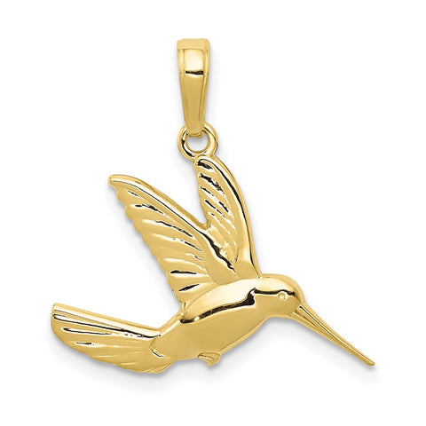 10K Hummingbird in Flight Pendant-WBC-10C3477