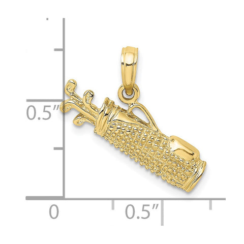 10k Golf Bag Charm-WBC-10C3548