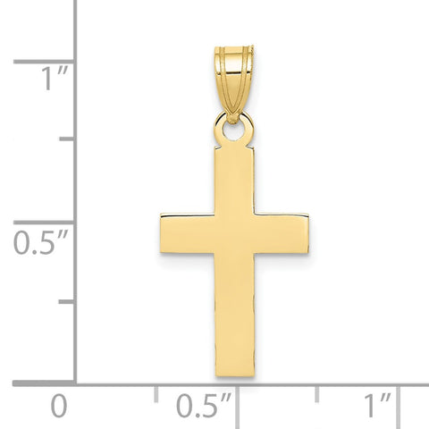 10K Polished Cross Charm-WBC-10C3601
