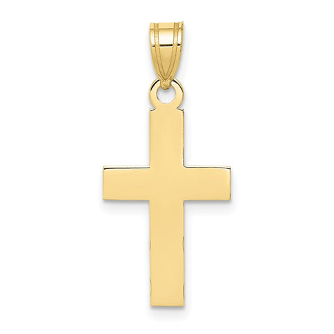 10K Polished Cross Charm-WBC-10C3601