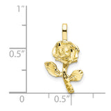 10k Yellow Gold Rose Charm-WBC-10C366