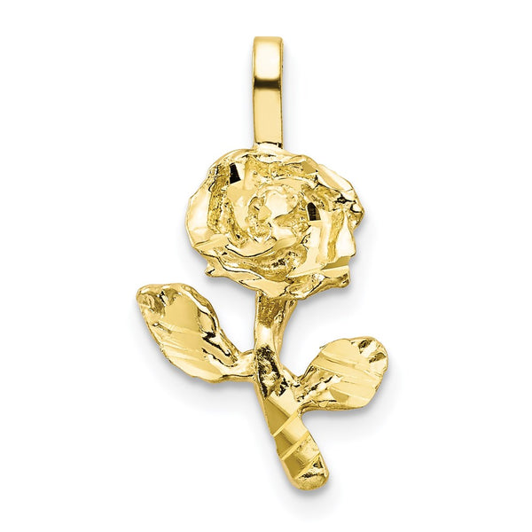 10k Yellow Gold Rose Charm-WBC-10C366