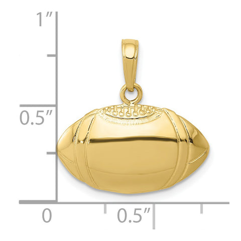 10K Football Profile Pendant-WBC-10C3769