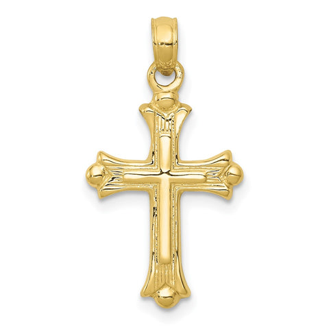 10k Budded Cross Charm-WBC-10C3827