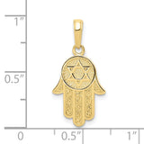 10K Hamsa W/Star Of David Pendant-WBC-10C3993
