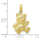 10K Teddy Bear Pendant-WBC-10C4002
