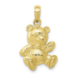 10K Teddy Bear Pendant-WBC-10C4002