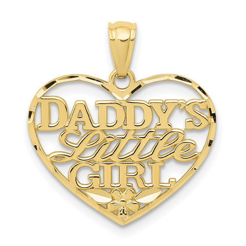 10k D/C Daddys Little Girl Heart Pendant-WBC-10C4027