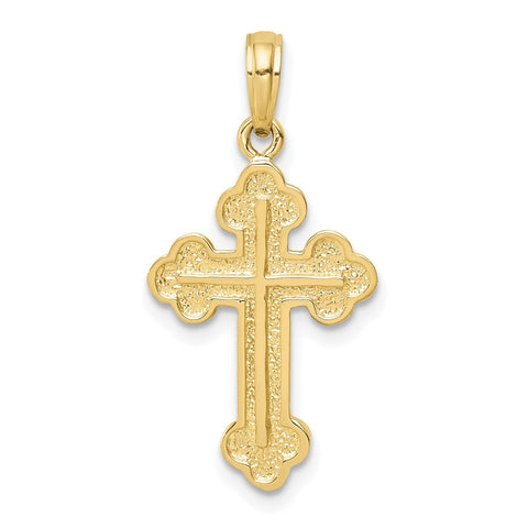 10K Budded Cross Pendant-WBC-10C4277