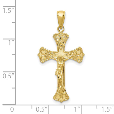 10K Crucifix Pendant-WBC-10C4345