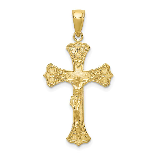 10K Crucifix Pendant-WBC-10C4345