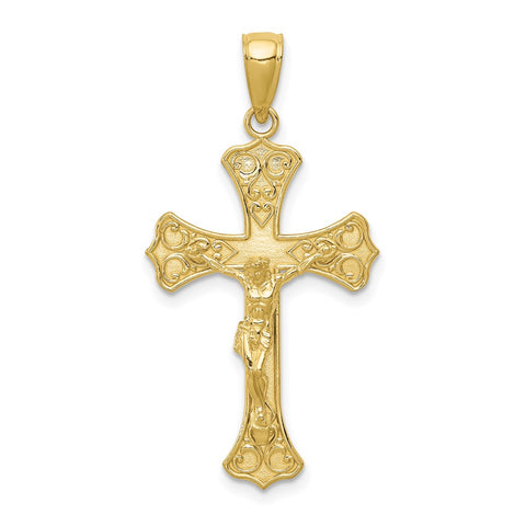 10K Crucifix Pendant-WBC-10C4345