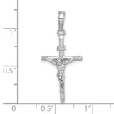 10K White Gold Stick Style Crucifix Pendant-WBC-10C4355W
