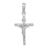 10K White Gold Stick Style Crucifix Pendant-WBC-10C4355W