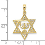 10K Star of David w/Menorah Pendant-WBC-10C4452