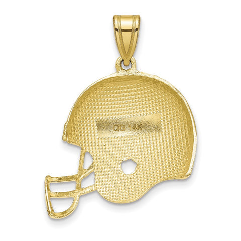 10k Polished Football Helmet Pendant-WBC-10C4534