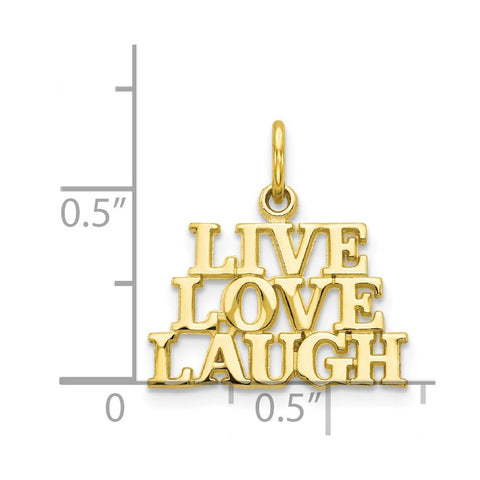 10K LIVE LOVE LAUGH Charm-WBC-10C478