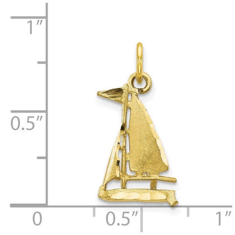 10k Sailboat Charm-WBC-10C559