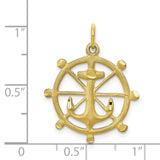 10k Anchor in a Wheel Charm-WBC-10C562
