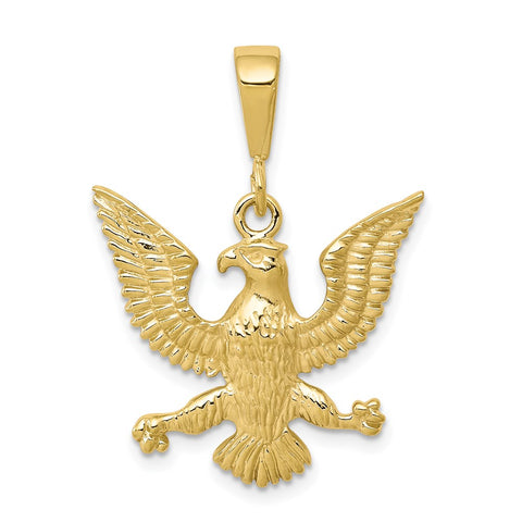 10k Solid Polished Spread Eagle Charm-WBC-10C604