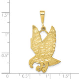10k Solid Diamond-cut Eagle Charm-WBC-10C624