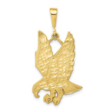 10k Solid Diamond-cut Eagle Charm-WBC-10C624