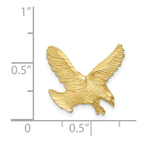 10k Solid Diamond-cut Eagle Charm-WBC-10C627
