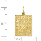 10k Solid Bingo Card Charm-WBC-10C728