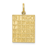 10k Solid Bingo Card Charm-WBC-10C728