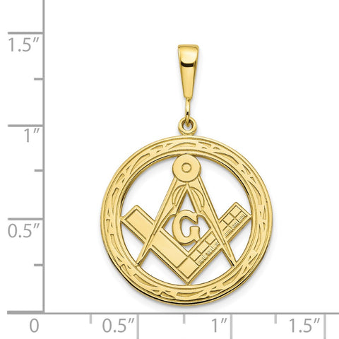 10k Solid Masonic Symbol Charm-WBC-10C750