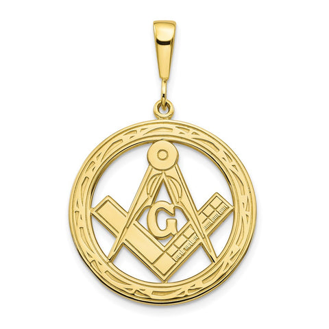 10k Solid Masonic Symbol Charm-WBC-10C750