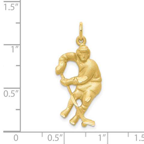 10K Hockey Player Charm-WBC-10C840