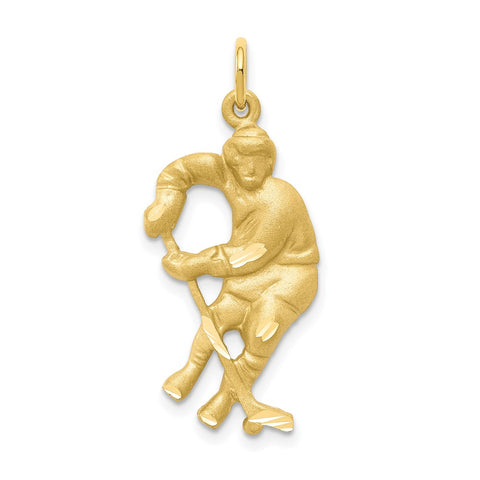 10K Hockey Player Charm-WBC-10C840
