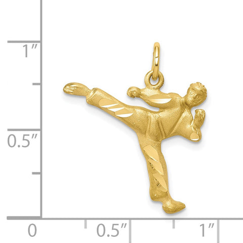10k Solid Karate Person Charm-WBC-10C863