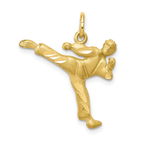 10k Solid Karate Person Charm-WBC-10C863
