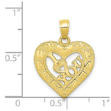 10K I LOVE YOU Heart Charm-WBC-10C957