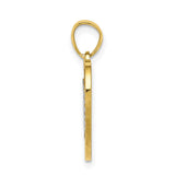 10K Two-tone w/White Rhodium 15 Heart Pendant-WBC-10C972