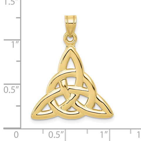 10k Polished Trinity Pendant-WBC-10D1100