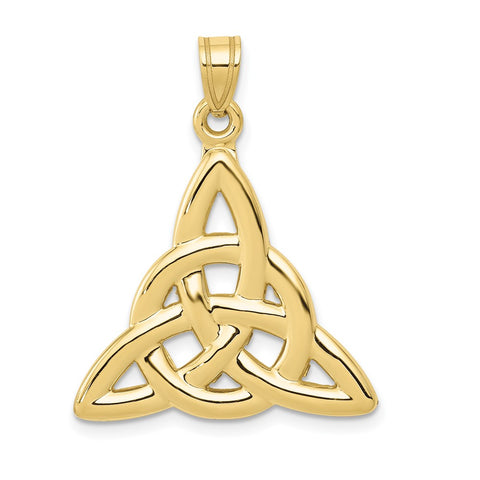 10k Polished Trinity Pendant-WBC-10D1100