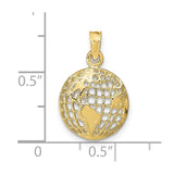 10k Polished Globe Pendant-WBC-10D1208